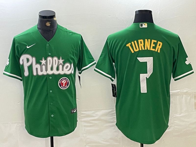 Men Philadelphia Phillies #7 Turner Green Fashion Edition Nike 2024 MLB Jersey style 2->philadelphia phillies->MLB Jersey